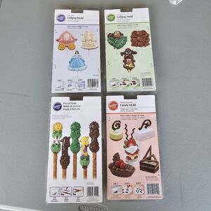 4 Wilton Candy Molds Chocolate Party Favors NEW in Package L👀K